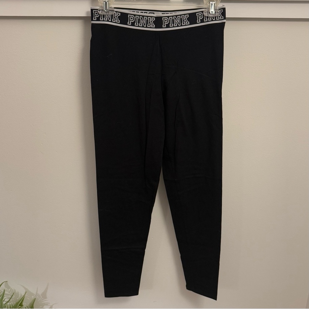 Victoria's Secret Black Leggings with Branded Waistband